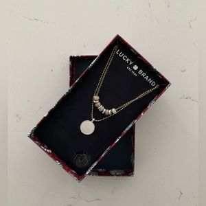 Never worn 2 piece Lucky Brand necklace set